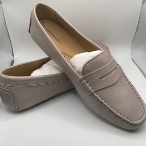 Grey driving loafers